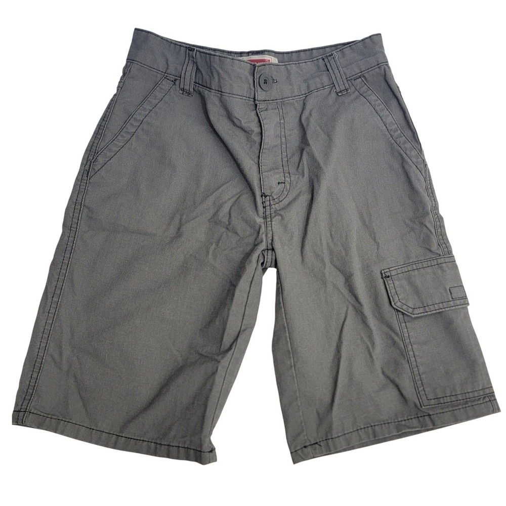 Levis Boys Gray Ripstop Cargo Shorts Size 10 Regular W25 Utility Casual